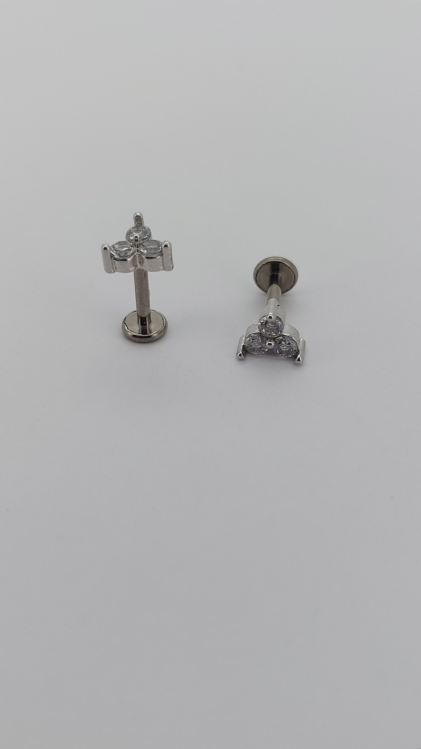 Tri-jewel Labret Stud