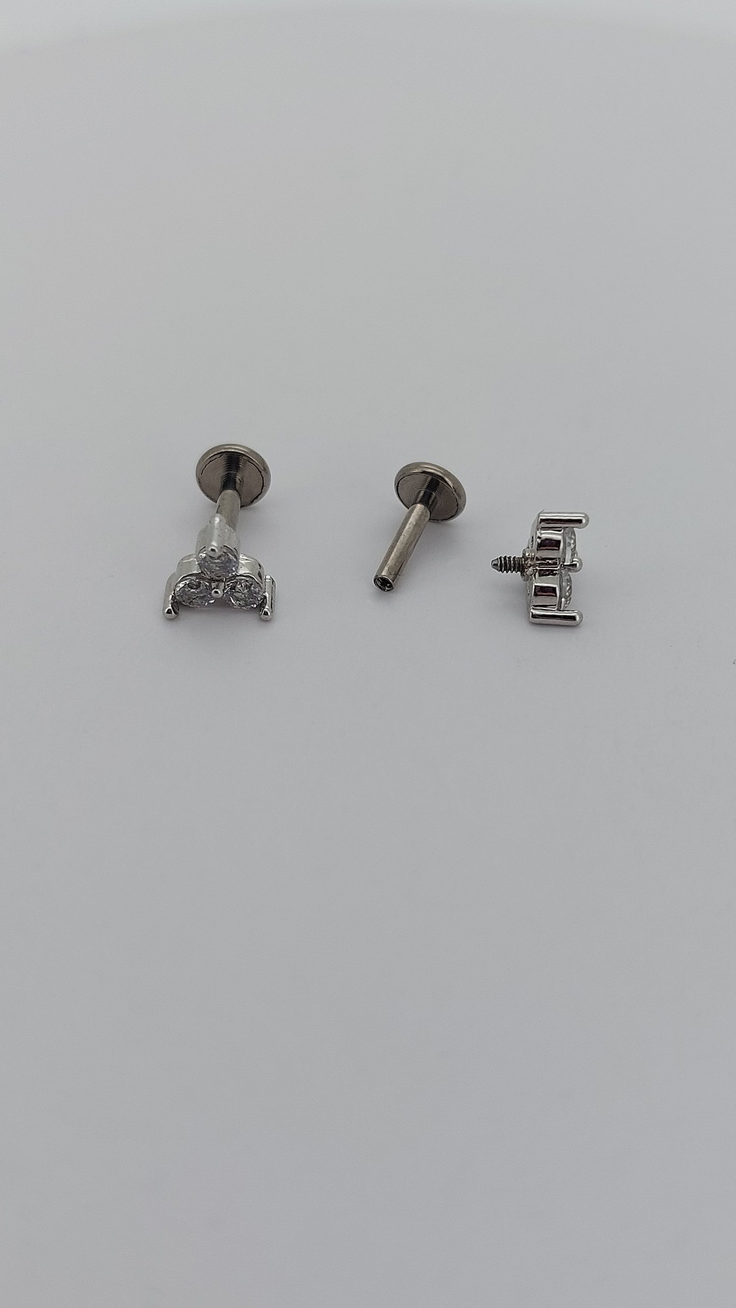 Tri-jewel Labret Stud