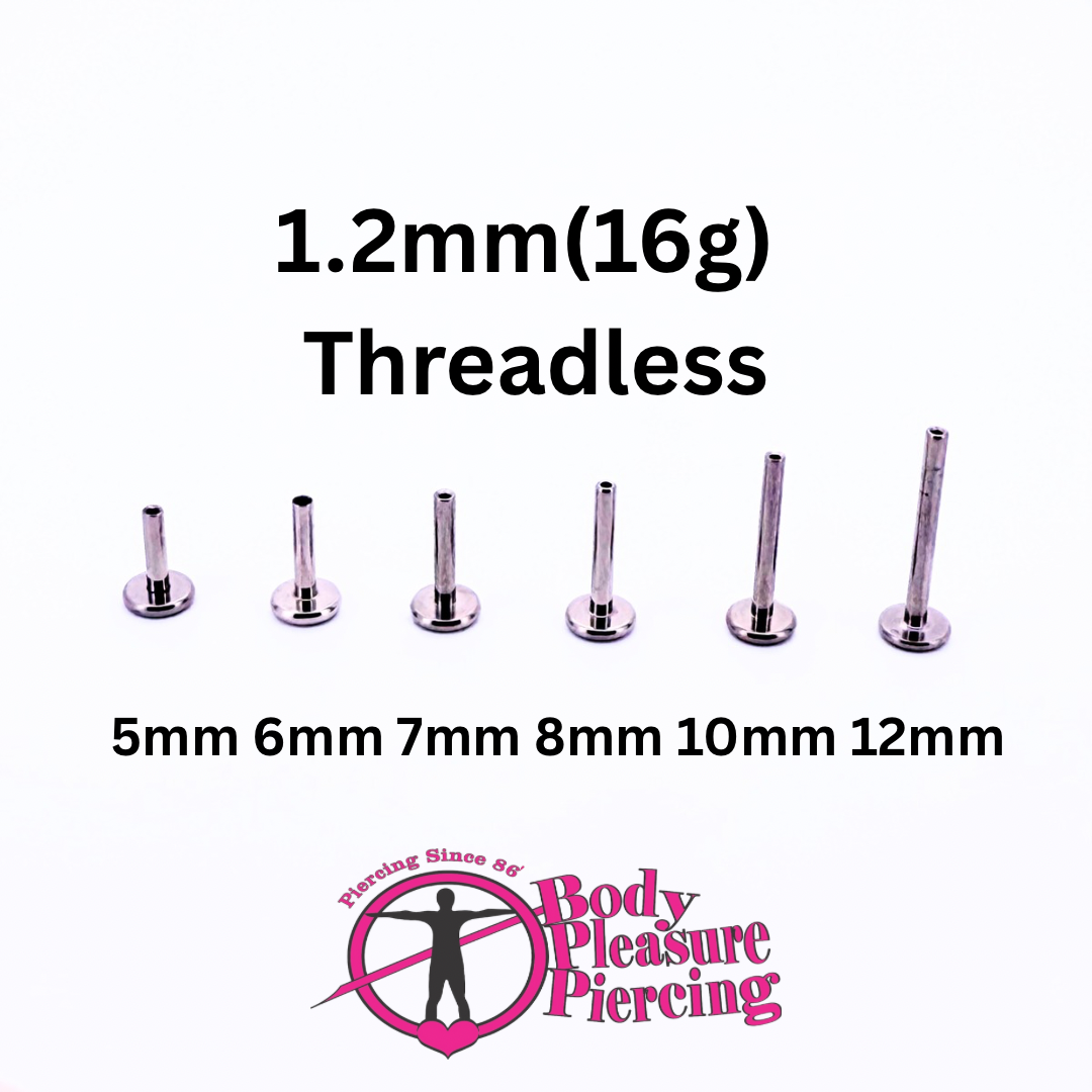 Ti Threadless Studs 1.2mm(16g)