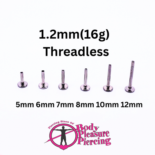 Ti Threadless Studs 1.2mm(16g)