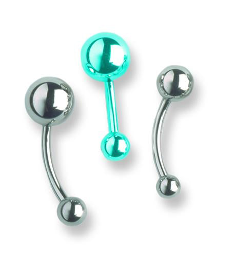 Titanium Curved Barbell 1.6mm(14g) External Thread