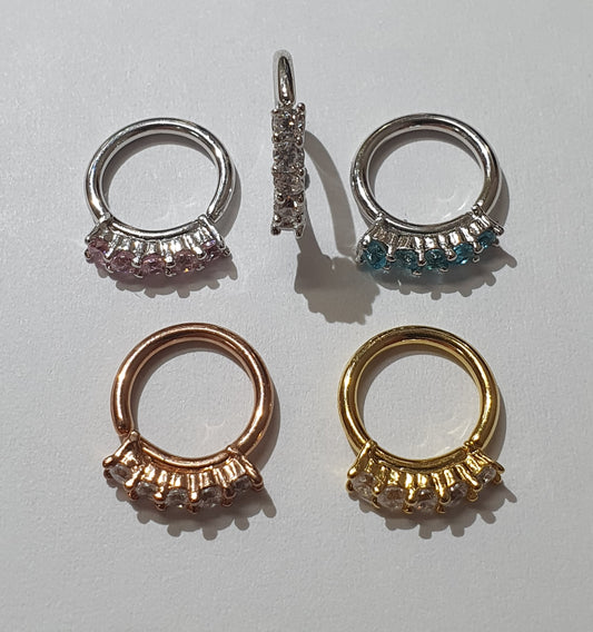 Large Jewel Edge Facing Twist Ring 1.2mm(16g)