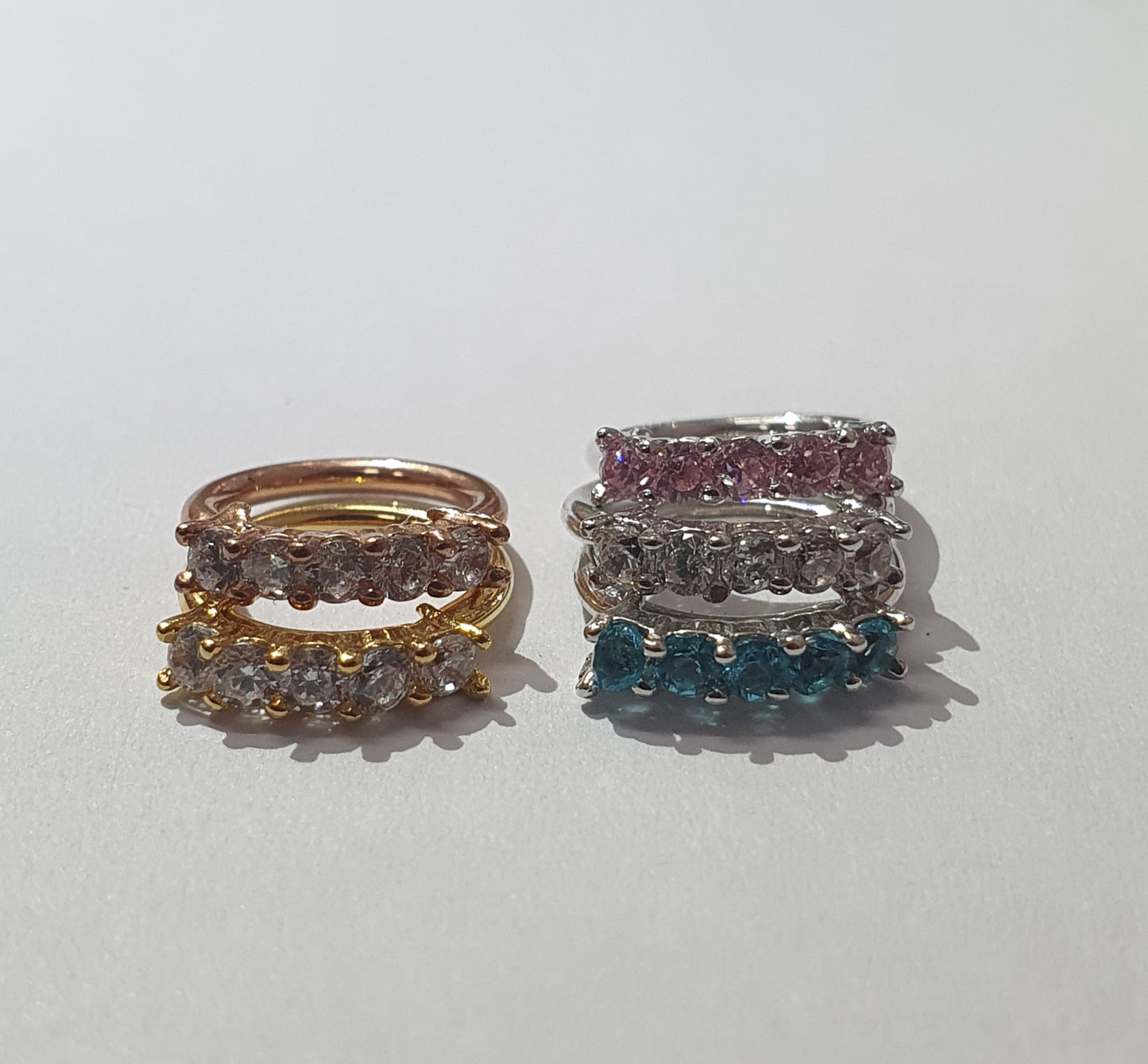 Large Jewel Edge Facing Twist Ring 1.2mm(16g)