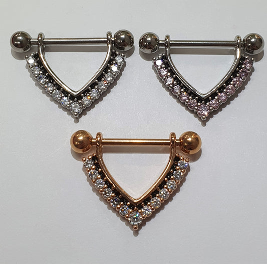 Hanging Jewelled Arrow Nipple Shield