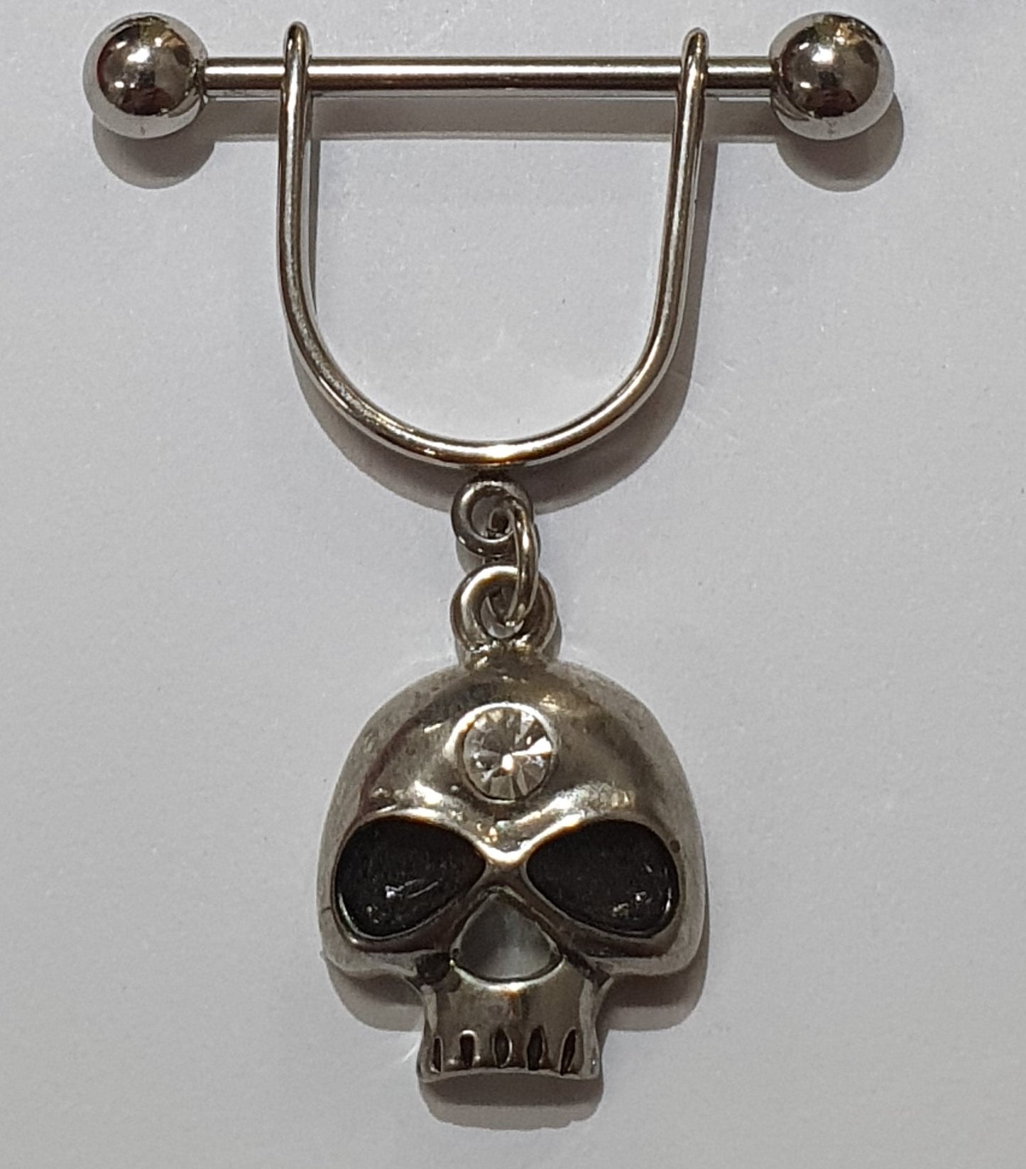 Skull with Crystal Nipple Saddle