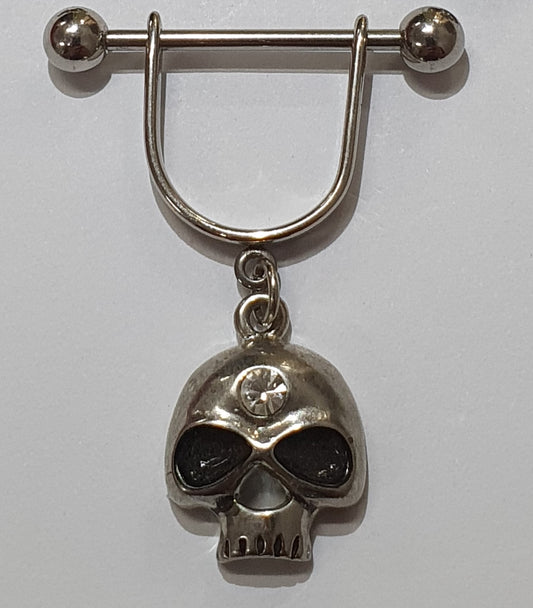 Skull with Crystal Nipple Saddle
