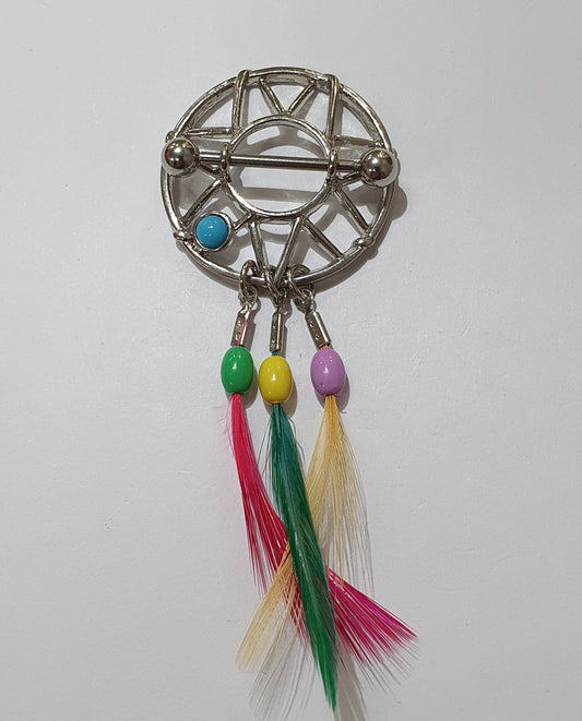 Dream Catcher Nipple Shield Rainbow Feather