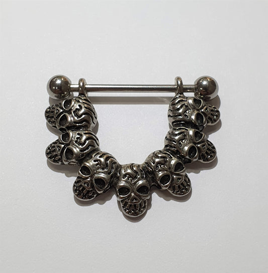Crescent Skull Nipple Shield Metal