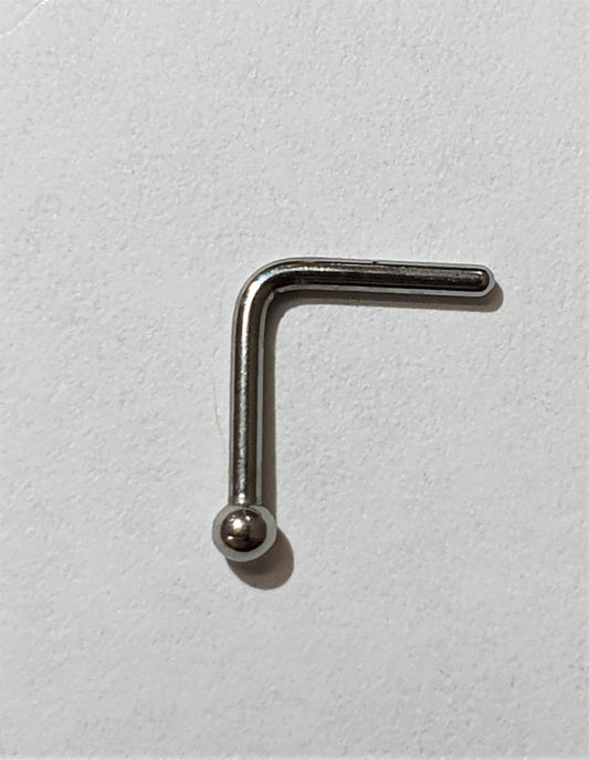 L-Shape Nose stud Surgical Steel