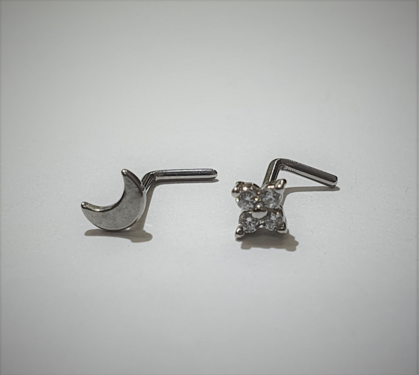 L-Shape Nose stud Surgical Steel
