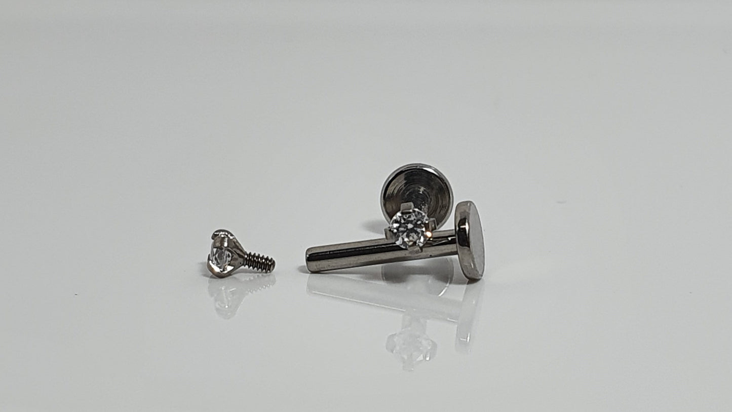 Titanium Crystal Labret Stud
