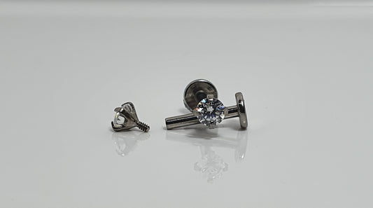 Titanium Crystal Labret Stud
