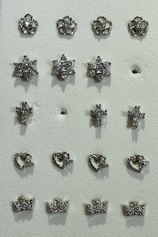 Assorted Crystal Labret Studs