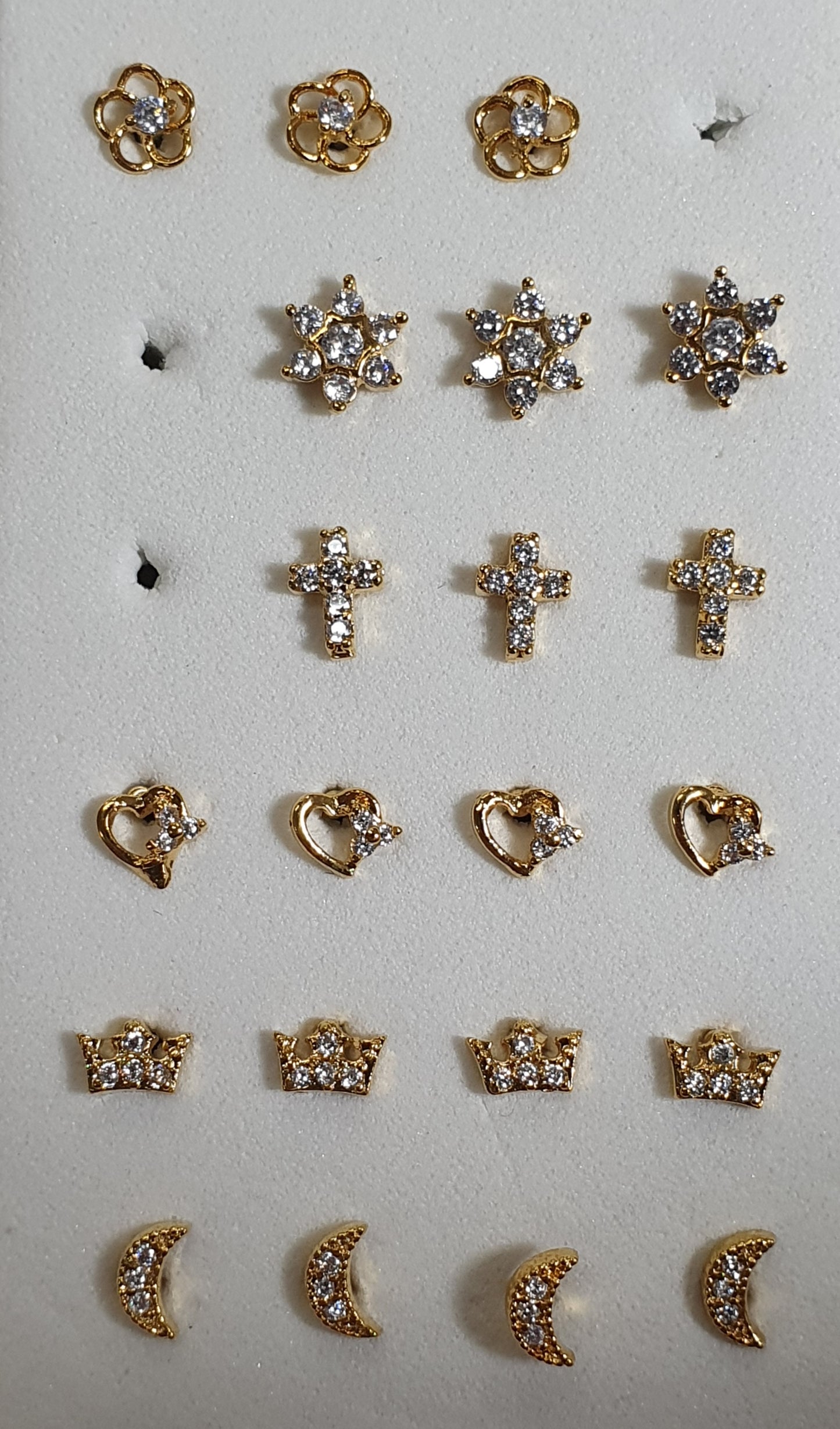 Assorted Crystal Labret Studs