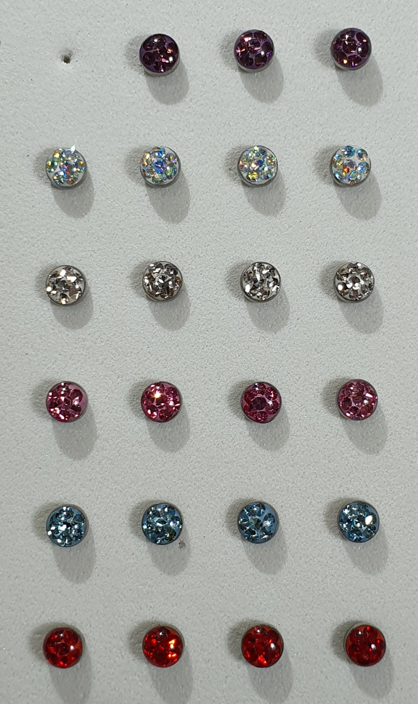 Multi-Cluster Gem Labret Stud 1.2mm(16g)