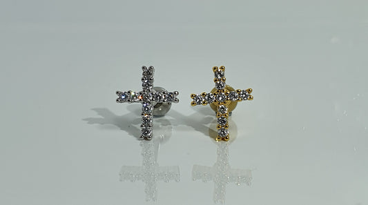 Crystal Cross Helix Bar