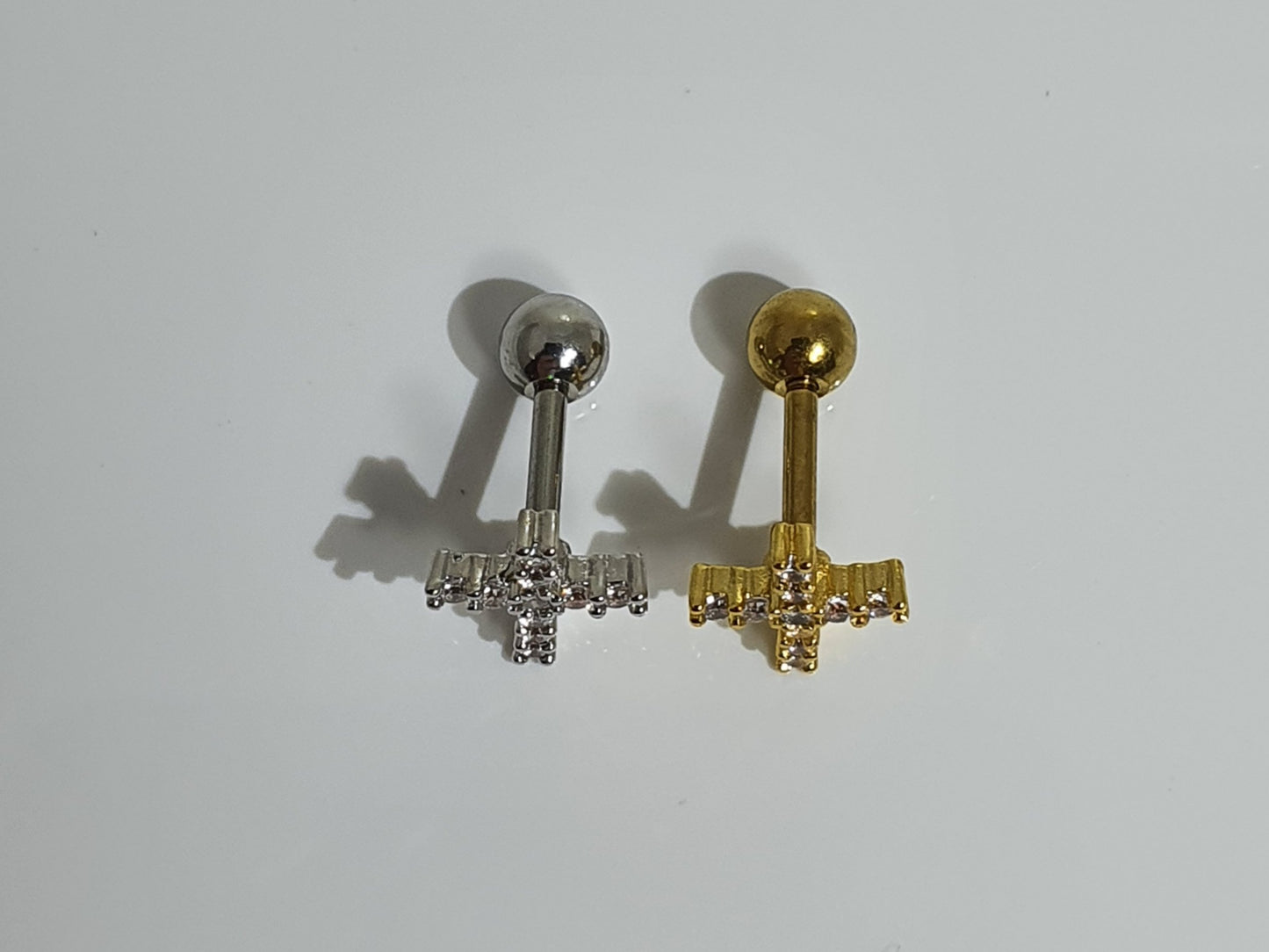 Crystal Cross Helix Bar