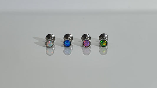 Titanium Opal Labret Stud