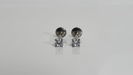 Titanium Crystal Labret Stud