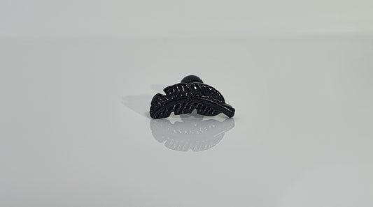 Black PVD Feather Helix Bar