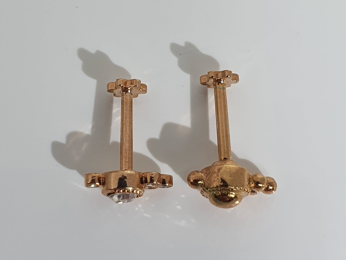 Decorative Rose Gold PVD Labret Stud