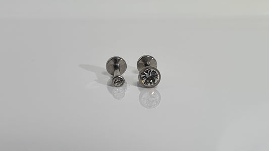 Crystal Threadless Labret Stud 1.2mm(16g)