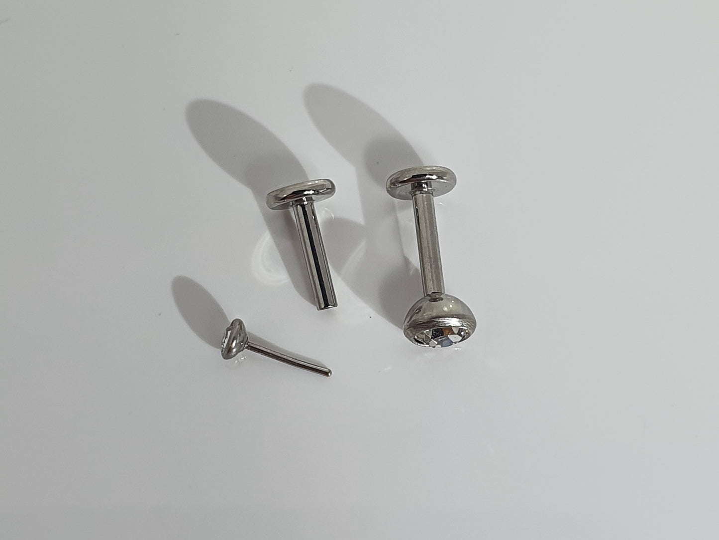 Crystal Threadless Labret Stud 1.2mm(16g)