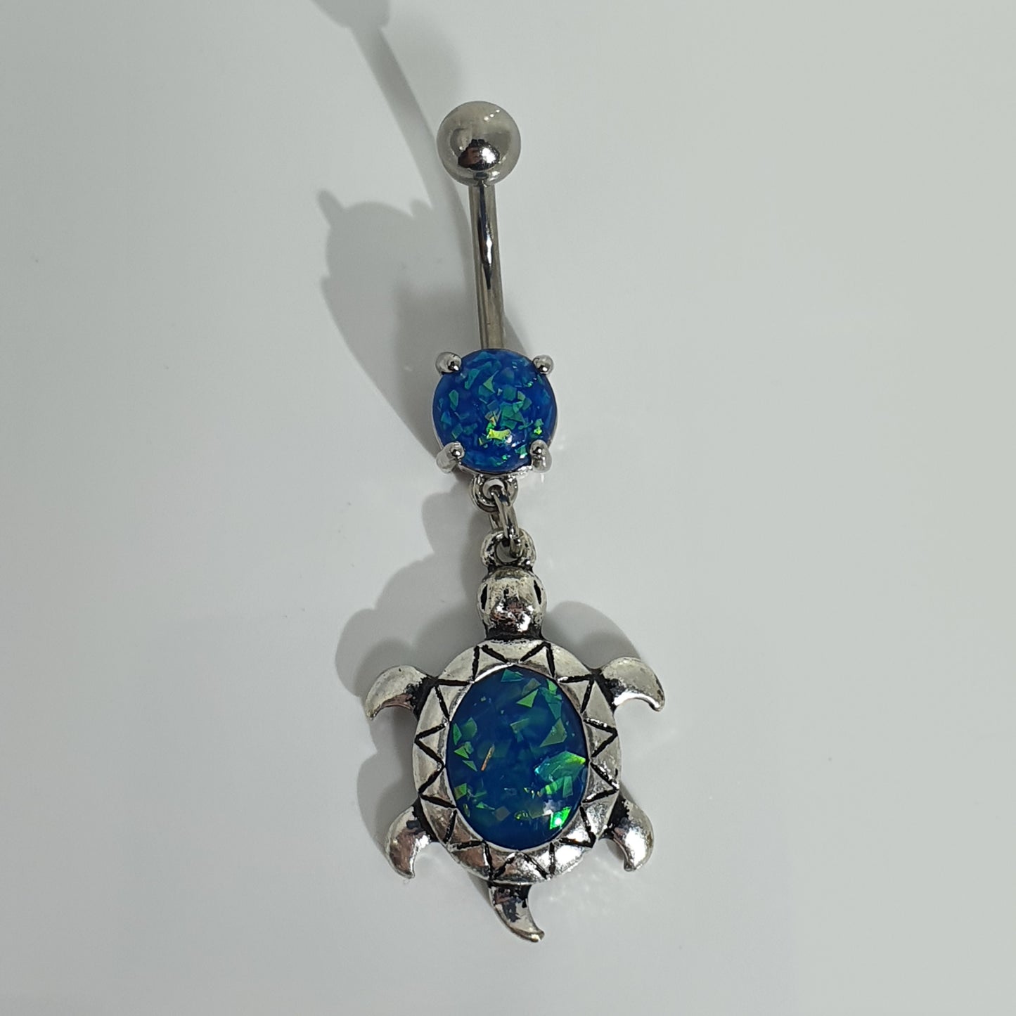 Opal Turtle Jewelled Navel Stud
