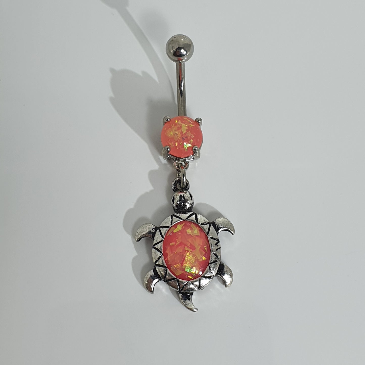 Opal Turtle Jewelled Navel Stud