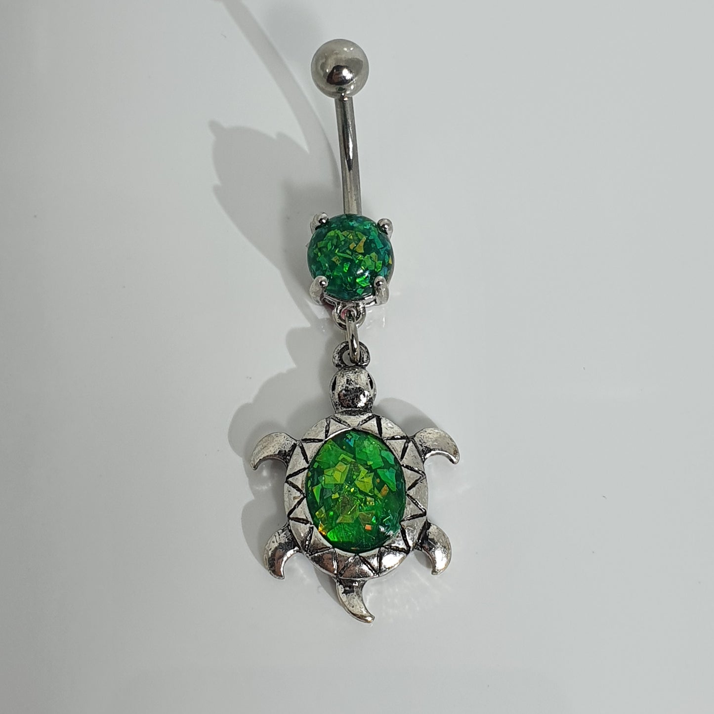 Opal Turtle Jewelled Navel Stud
