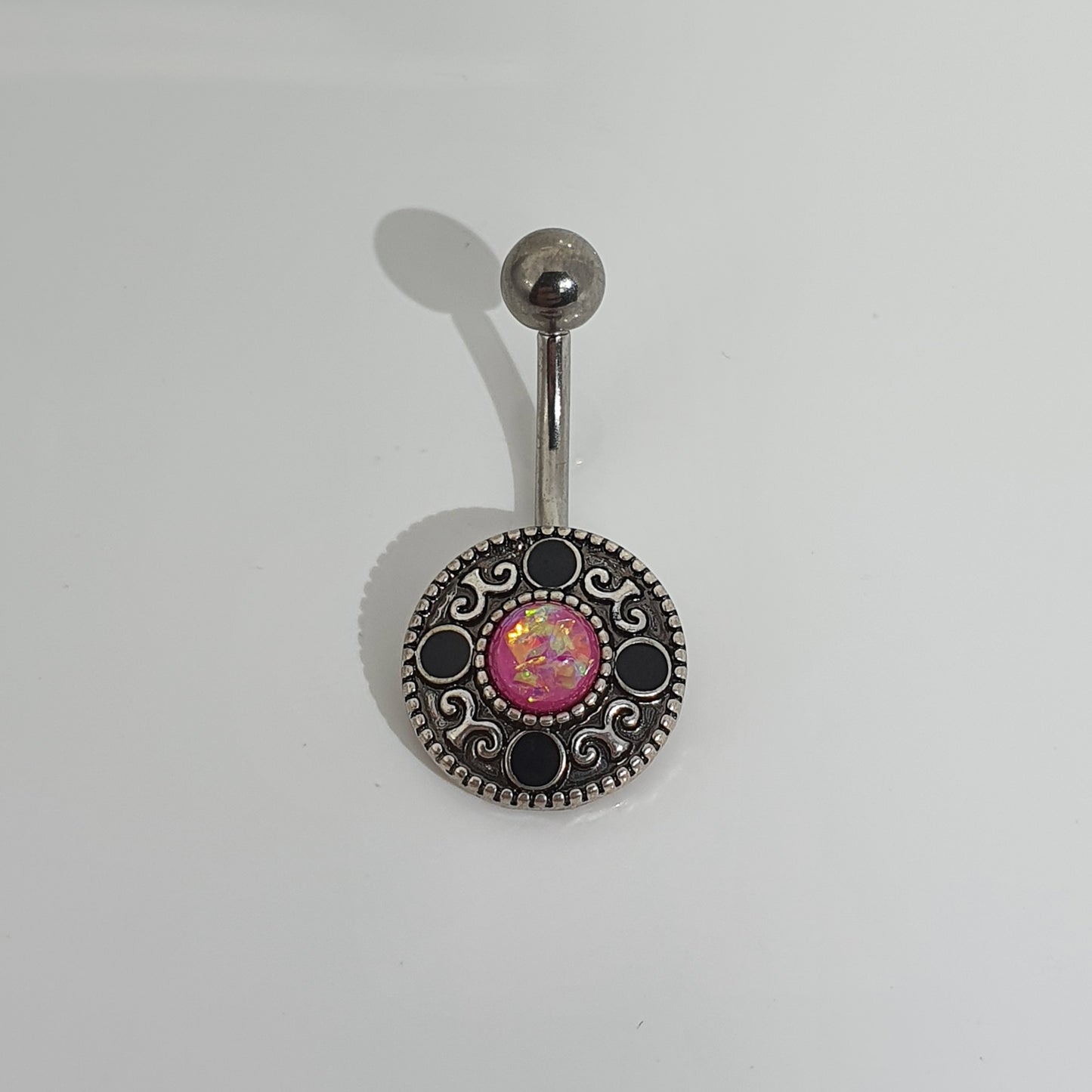 Aztec Style Jewelled Navel Bar