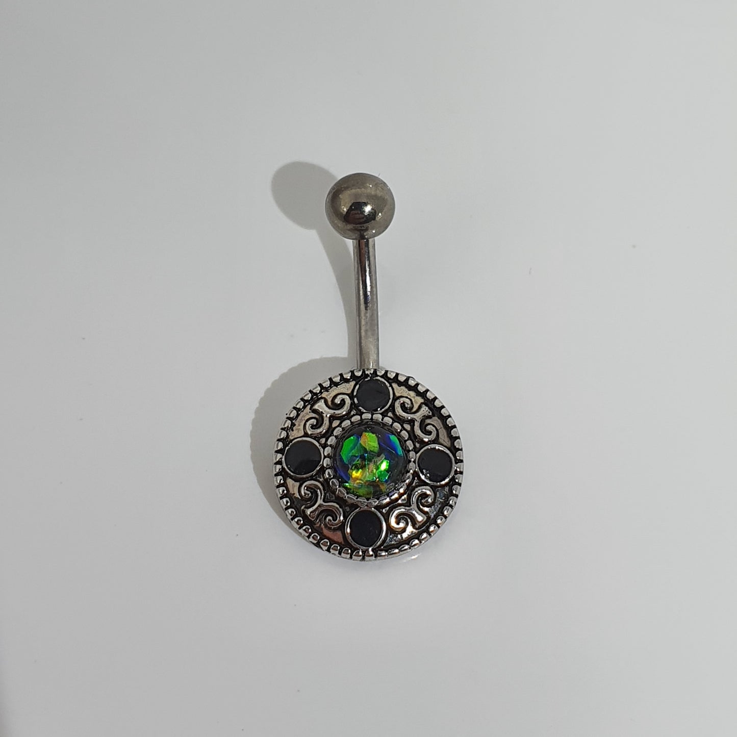 Aztec Style Jewelled Navel Bar