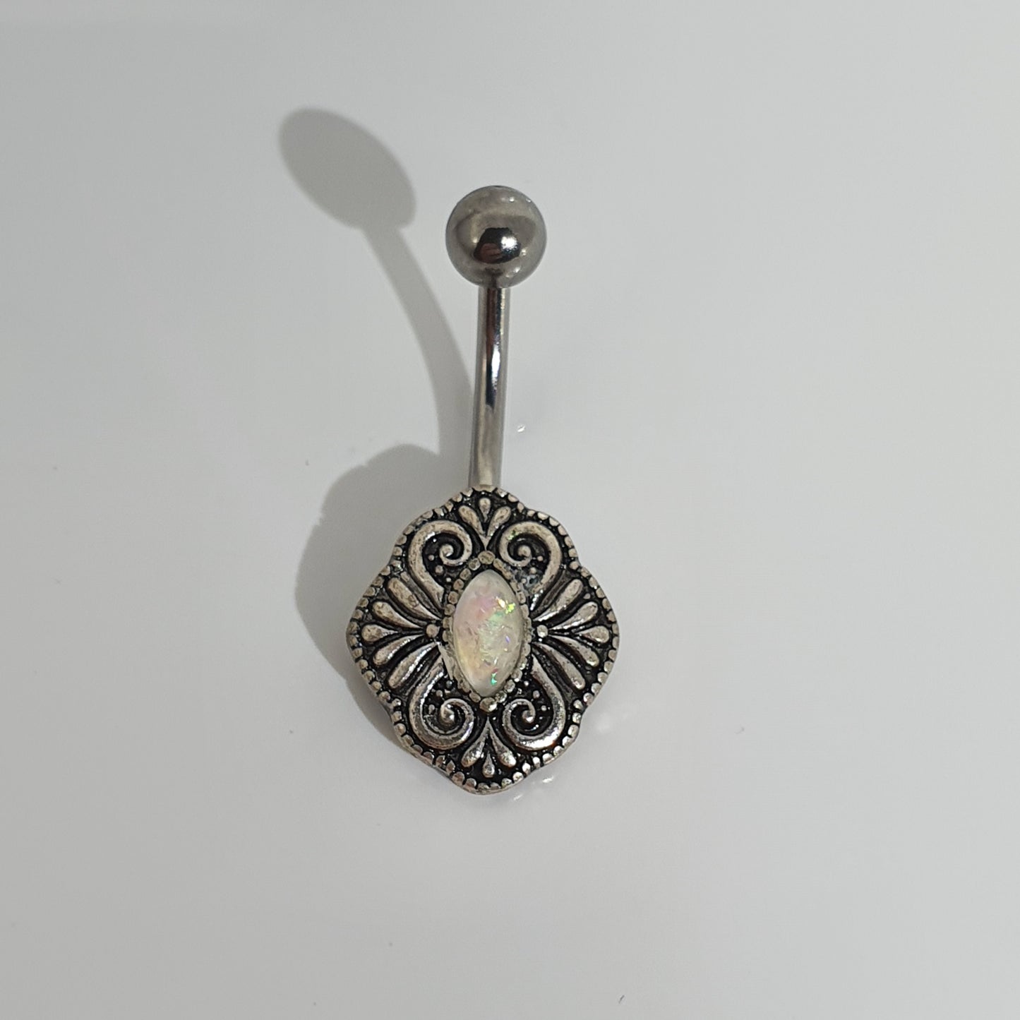 Aztec Style Jewelled Navel Bar