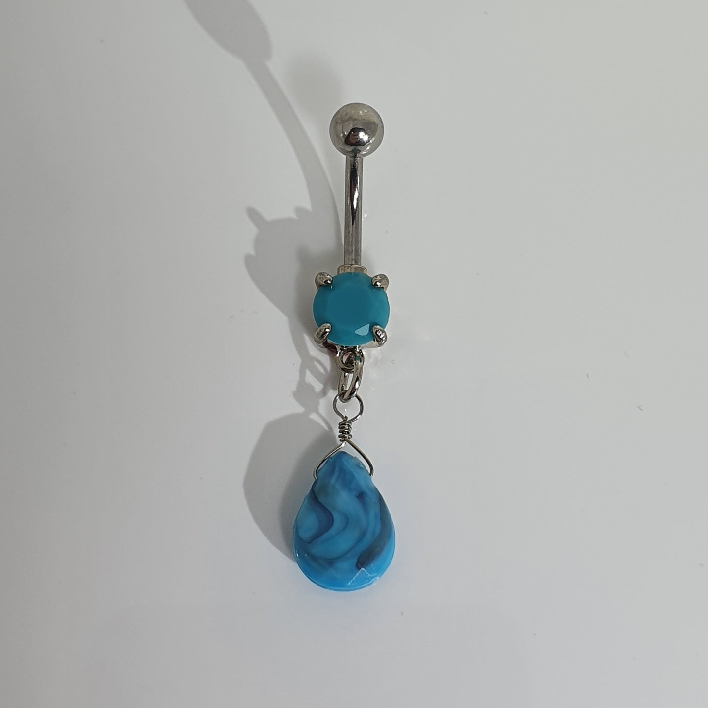 Turquoise Jewelled Navel Bar - various styles available