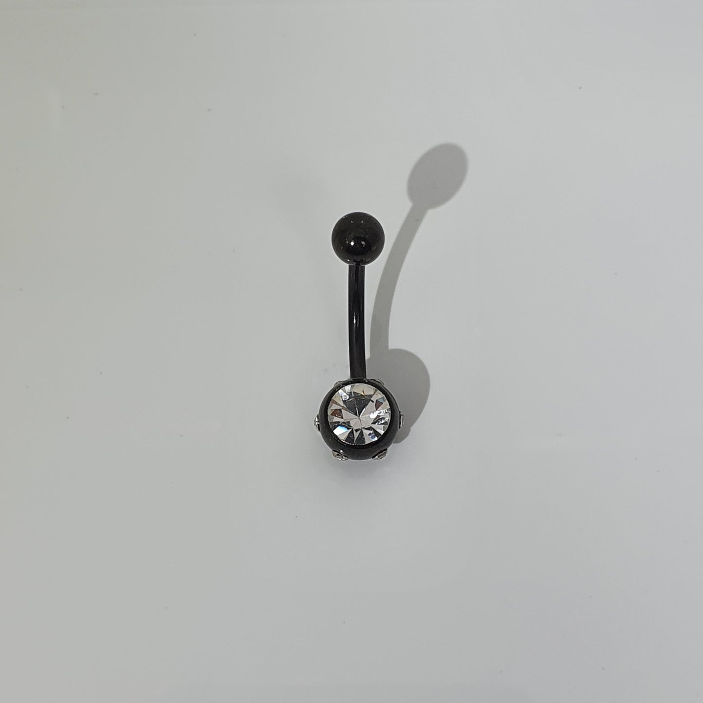 Black PVD Jewelled Navel Stud