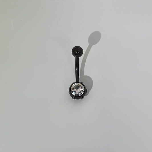 Black PVD Jewelled Navel Stud