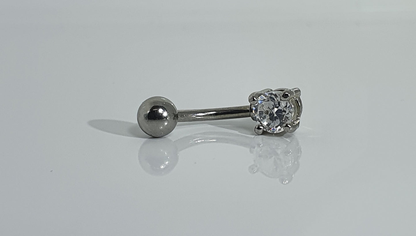 Shaped Crystal Curved Barbell