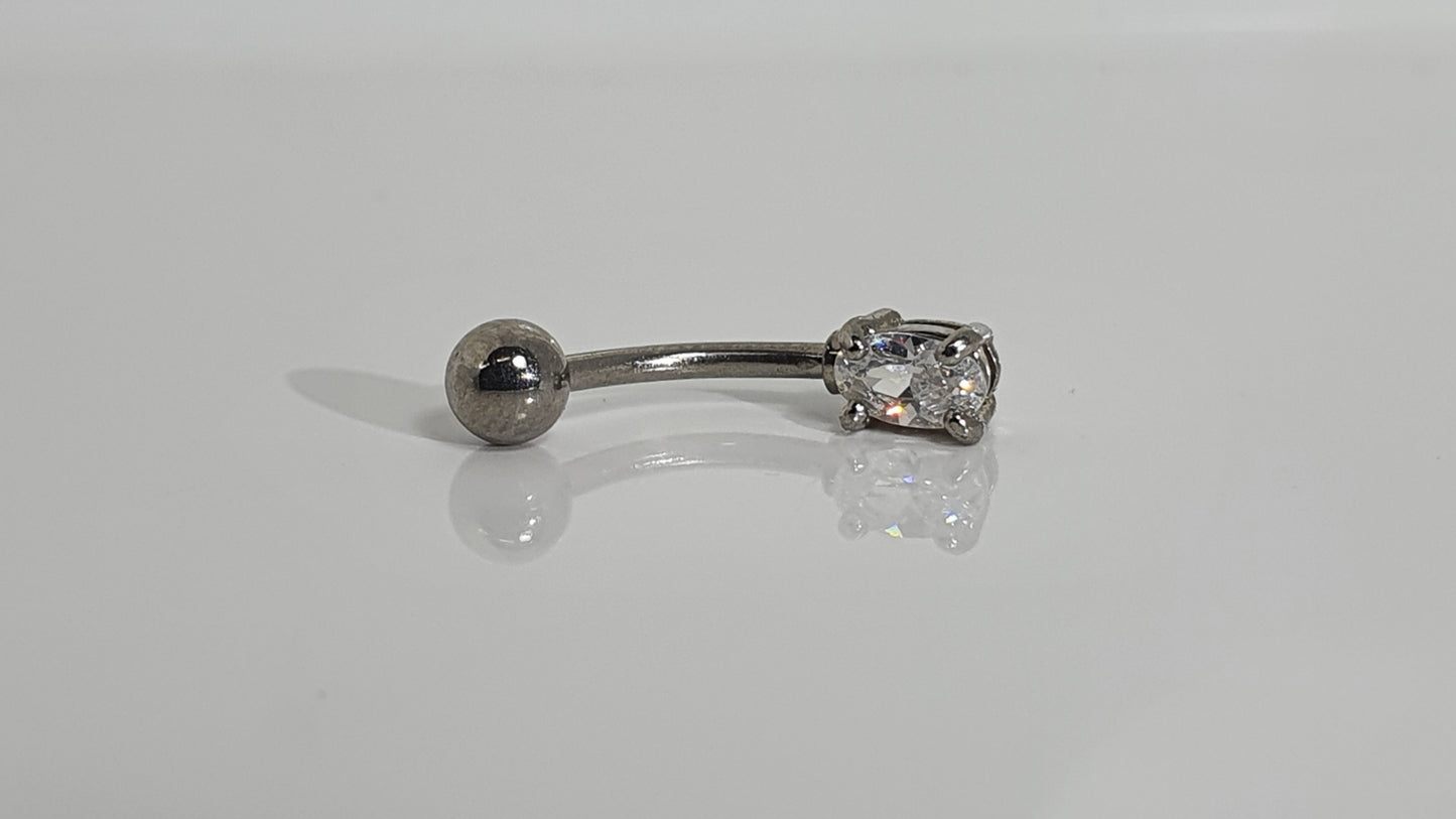 Shaped Crystal Curved Barbell