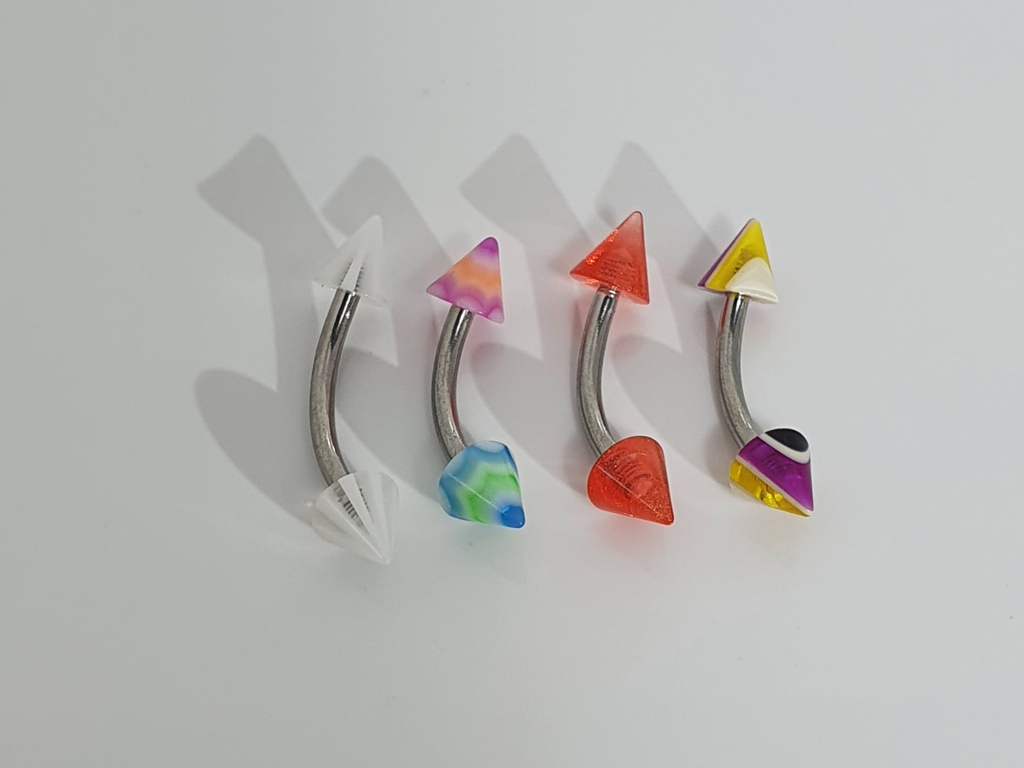 Acrylic Spikes Curved Barbell 1.2mm(16g)