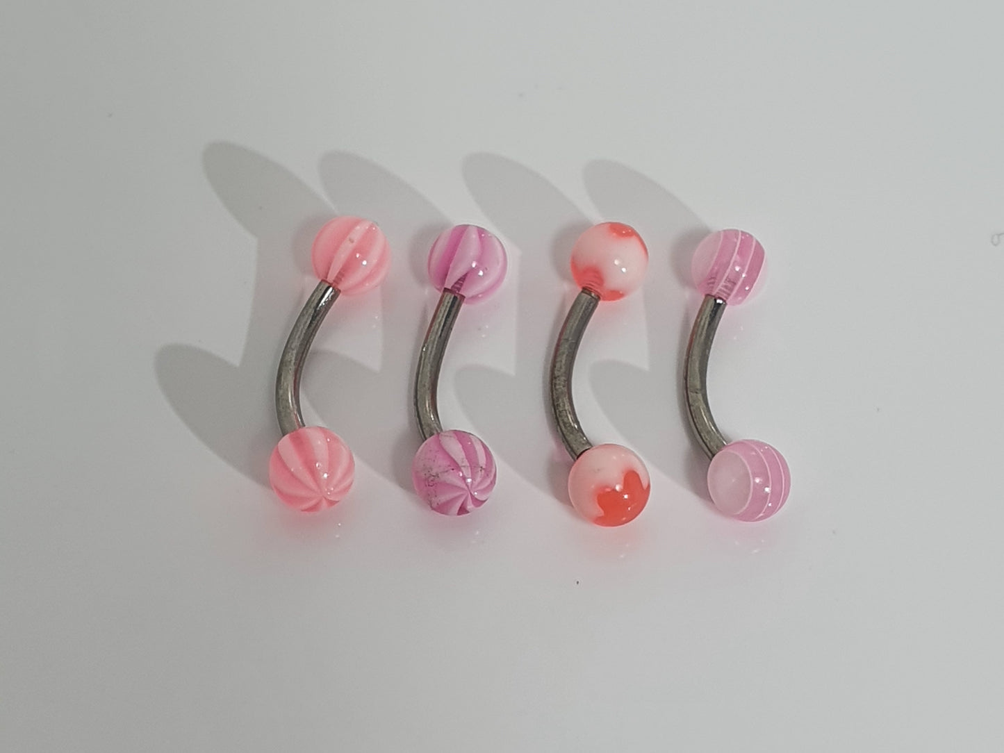 Acrylic Balls Curved Barbell