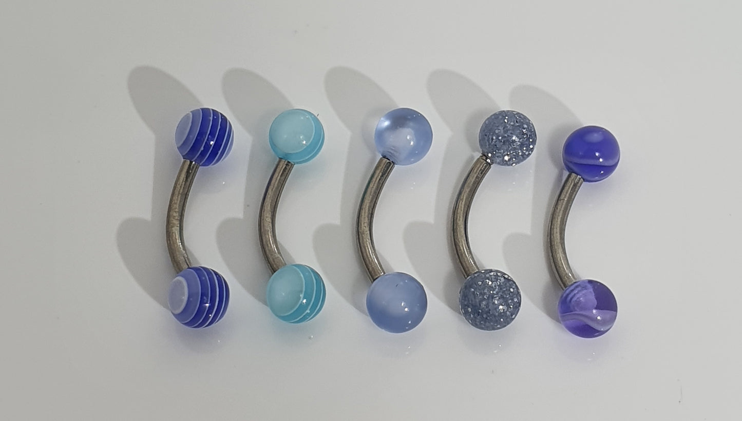 Acrylic Balls Curved Barbell