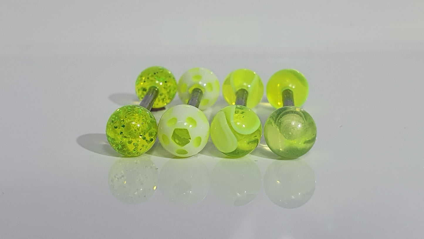 Lime Green Tongue Barbells