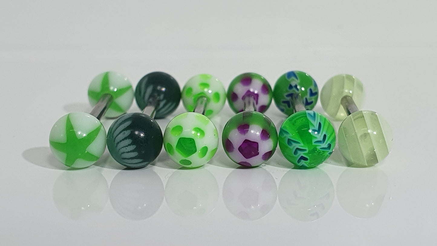 Green Tongue Barbells