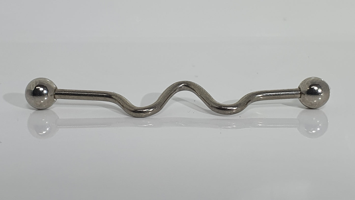 Squiggly Industrial Barbell - 3 styles