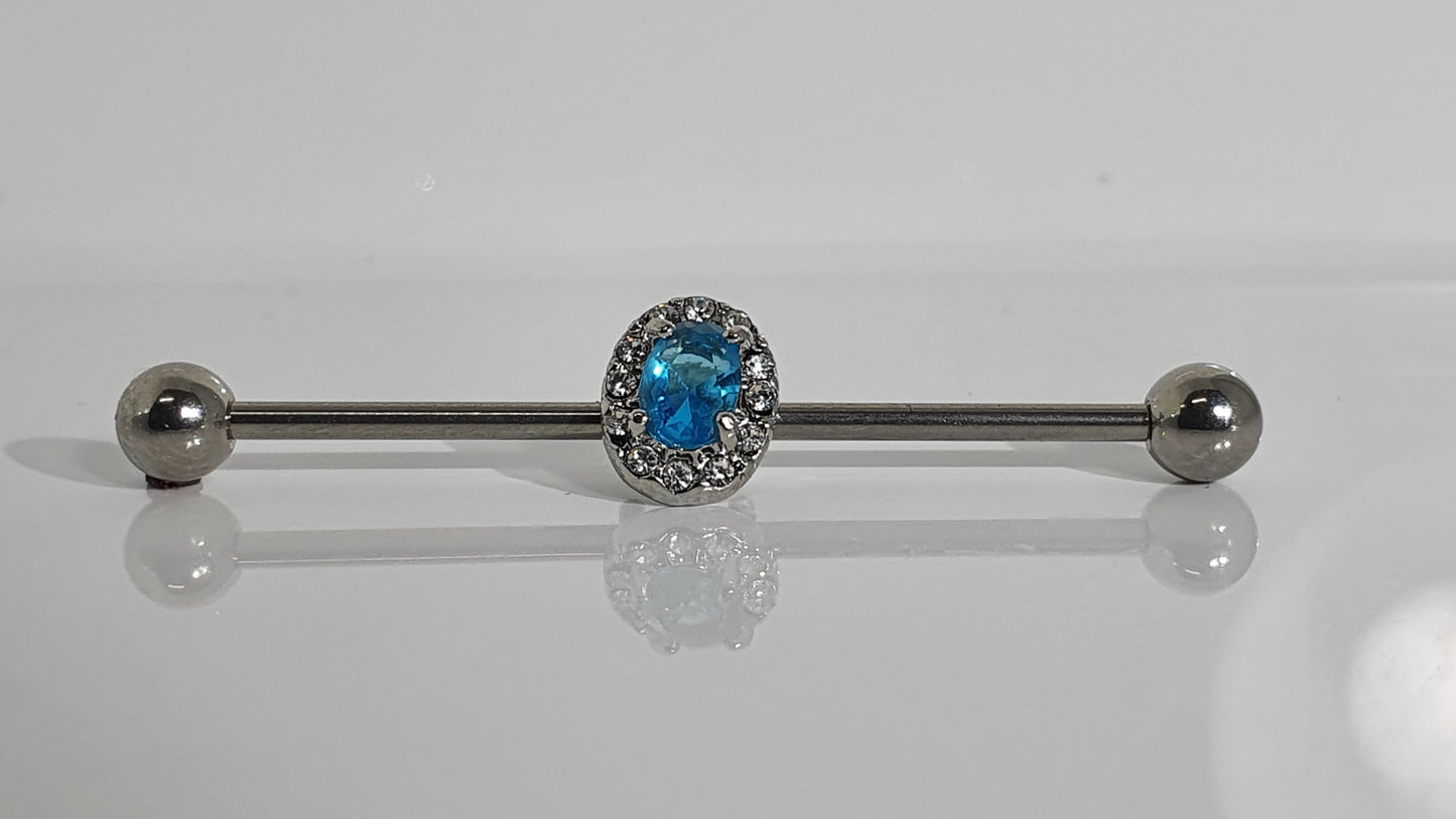 Round Crystal Industrial Barbell