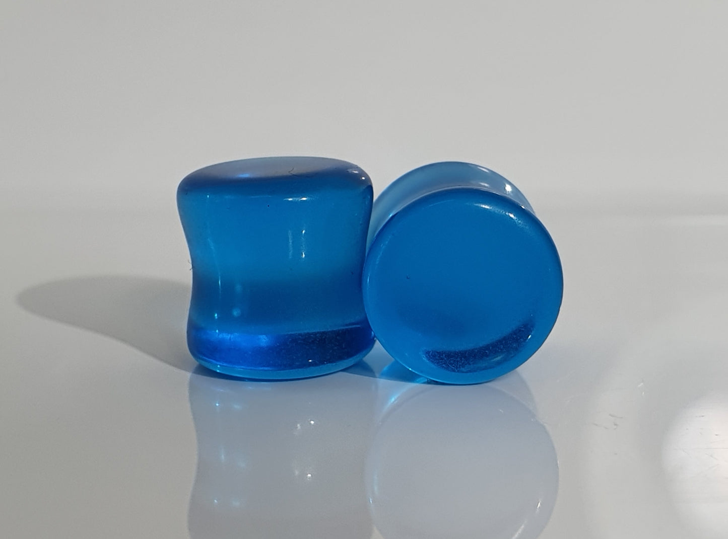 Light Blue Glass Plug