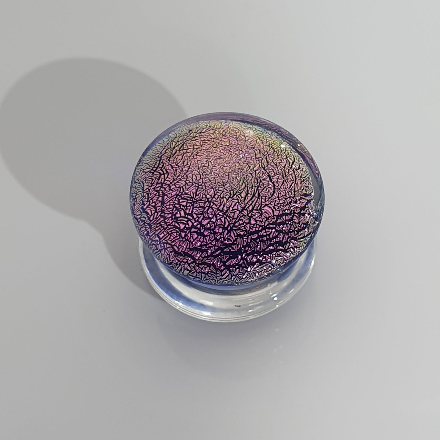 Purple Glitter Glass Plug