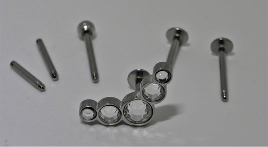 Surgical Crystal set Curve for Helix - set includes 3 different lengths & 2 styles.