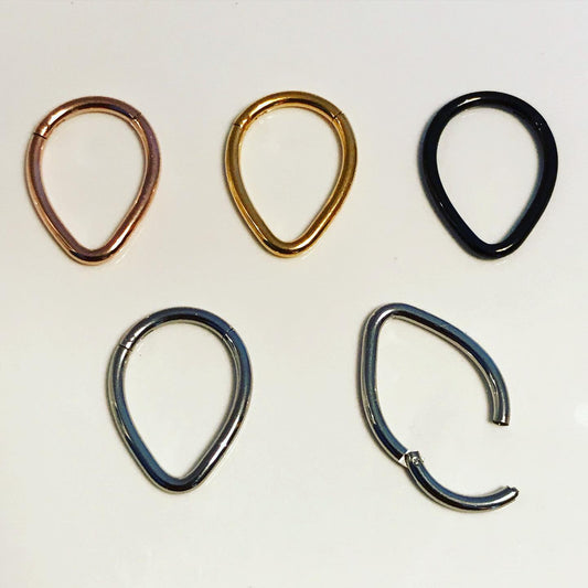 Hinged Segment Ring Teardrop 1.2mm(16g)