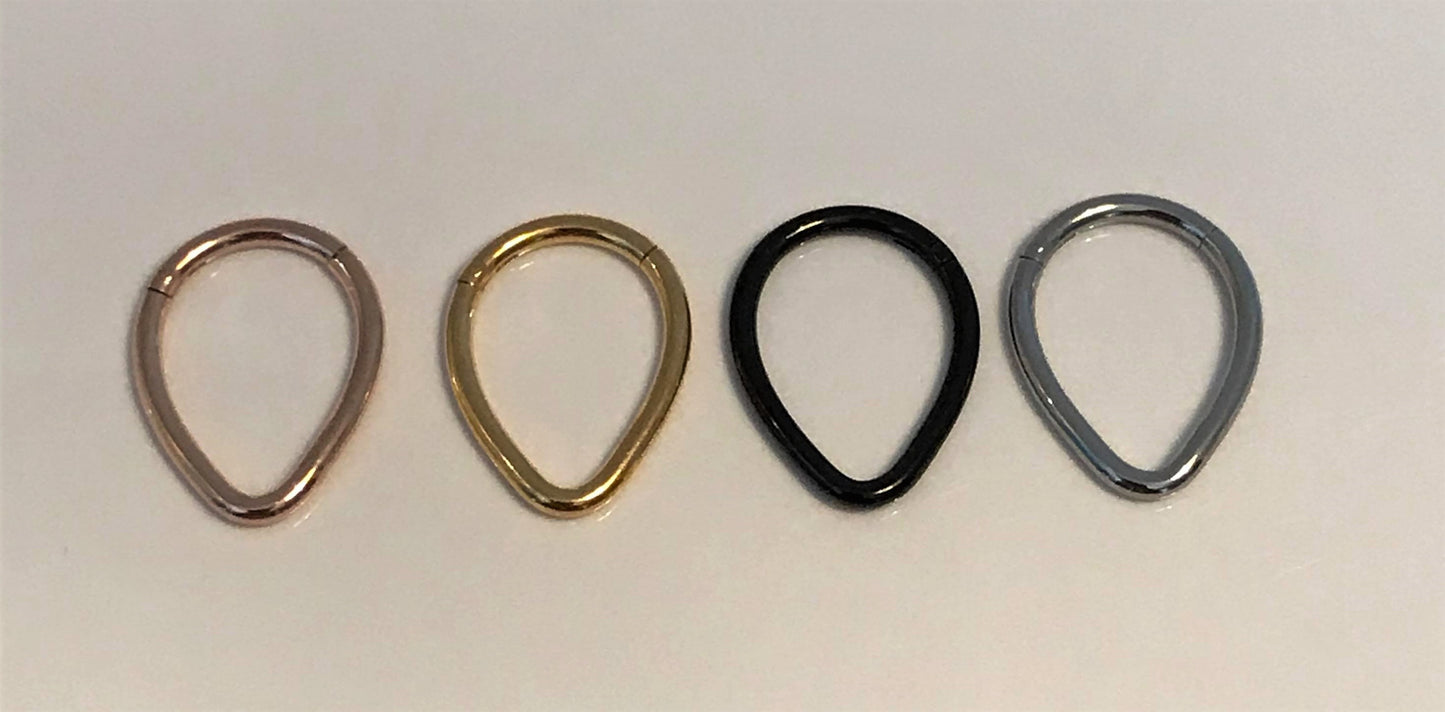 Hinged Segment Ring Teardrop 1.2mm(16g)